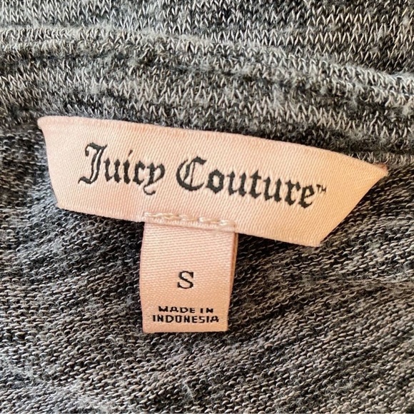 Juicy Couture Gray Short Sleeve Tie Front Blouse - Picture 5 of 5